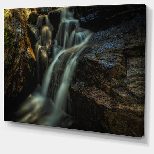 Designart - Slow Motion Waterfall in Summer